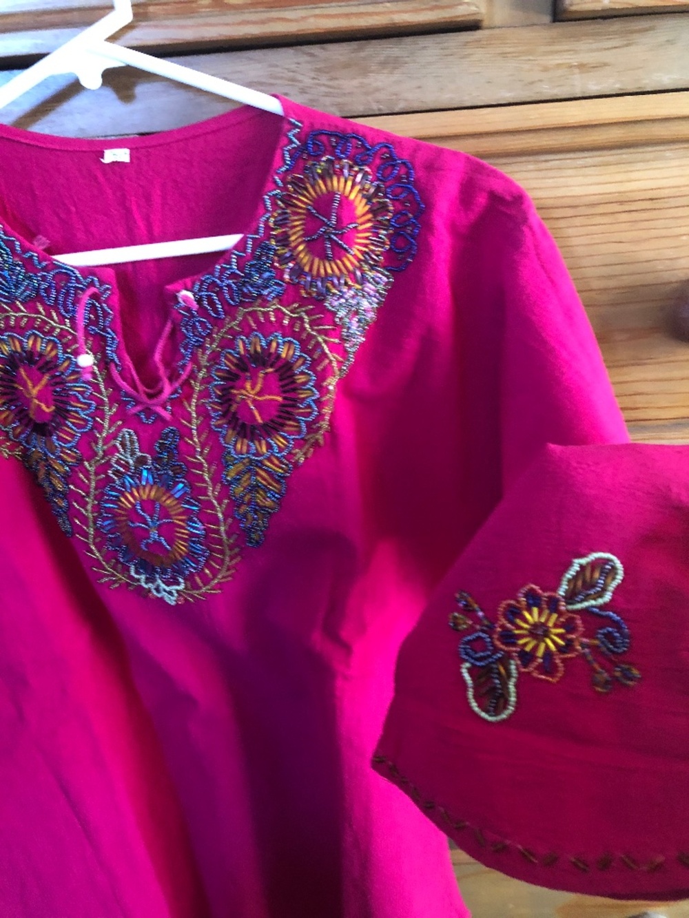 Hand made top hand embroidered with beads